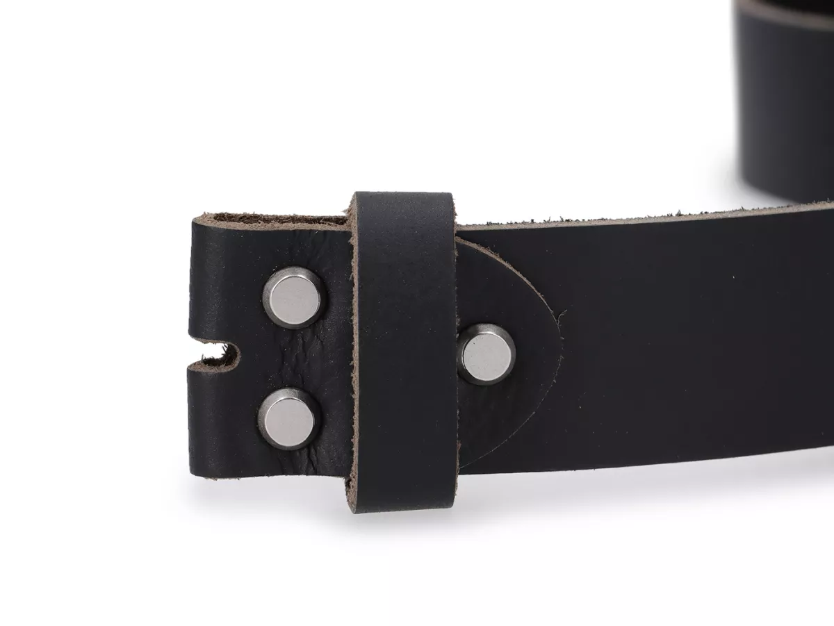 Riem - zwart, echt leer, maat 85, met Vespa gesp