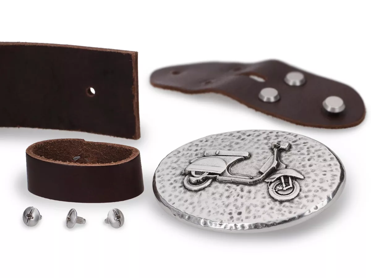 Riem -MALOSSI- Lion Belt - zwart