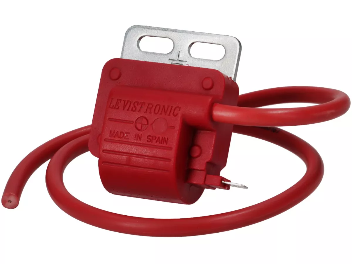 Bobine d'allumage -Levistronic HT 400V- Vespa Smallframe V50, V90, SS50, SS90, PV125, ET3, Largeframe GT125 (VNL2T), GTR125 (VNL2T), TS125 (VNL3T), Sprint150 (VLB1T), GL150 (VLA1T), Vespa Mofa Ciao,