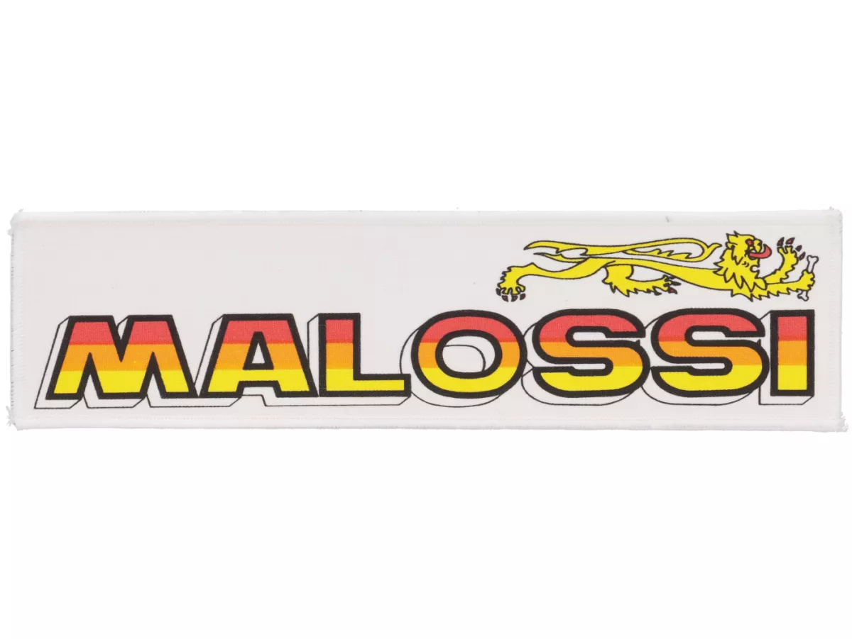 Patch -MALOSSI- MALOSSI lettering with embroidered hemline, 12 x 3cm