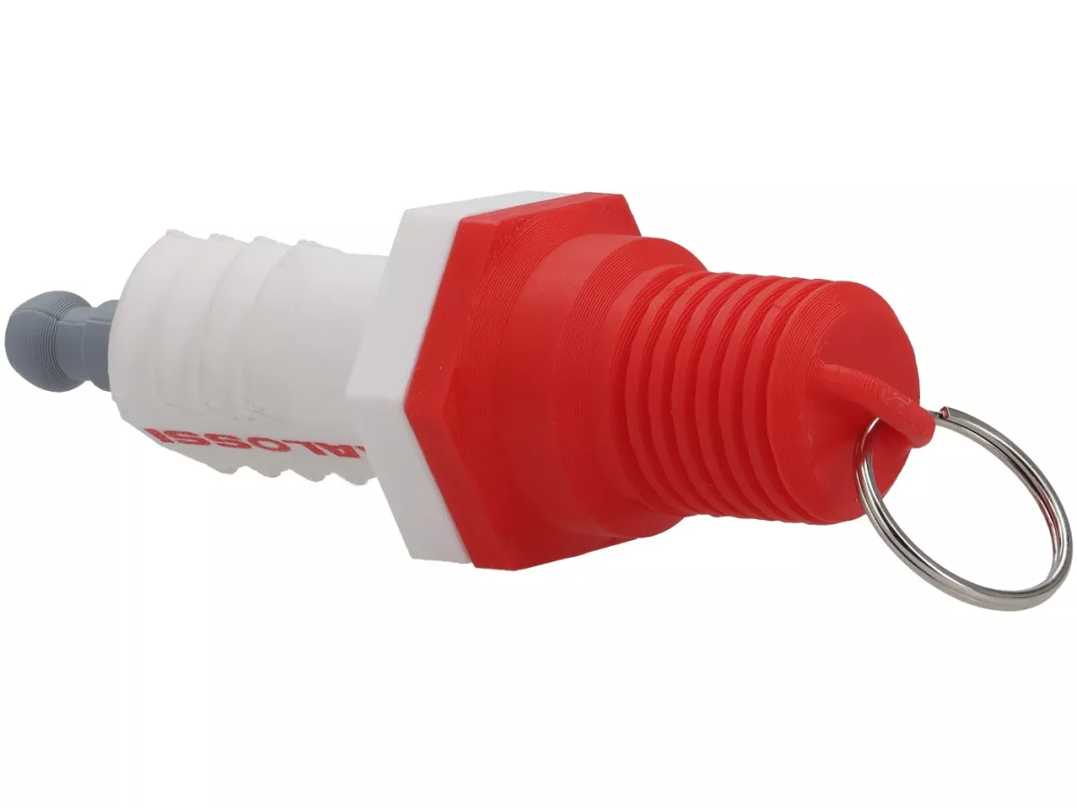 Bougiedoos -MALOSSI- waterafstotend - kunststof - rood / wit