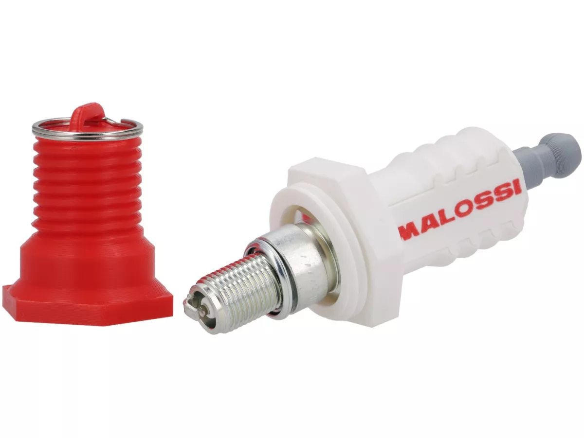 Bougiedoos -MALOSSI- waterafstotend - kunststof - rood / wit