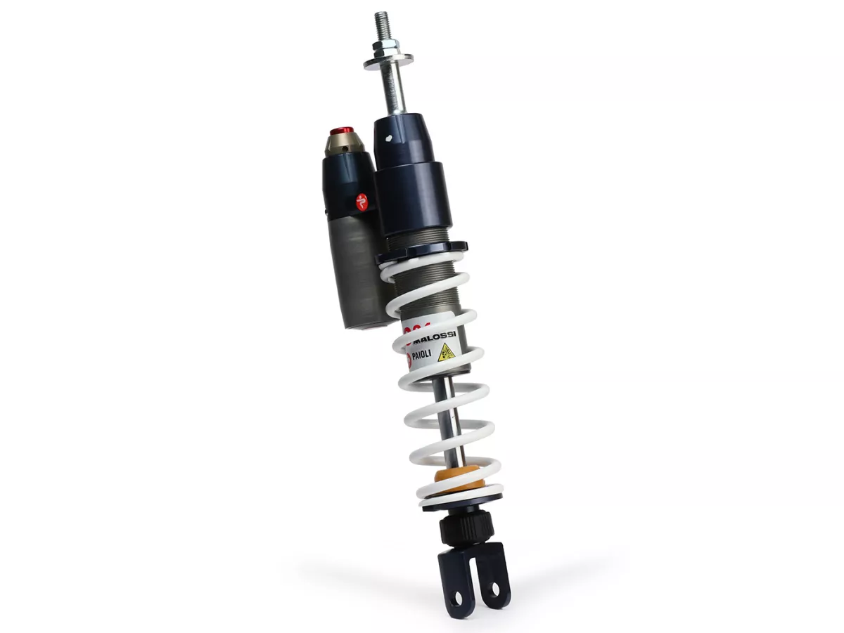 Rear shock absorber -MALOSSI- RS24/10-R, 333mm- Vespa ET2 50, S 50, Piaggio Quartz, ZIP SP, Sfera 50, Sfera80, Sfera RST 50, SKR 125, SKR150