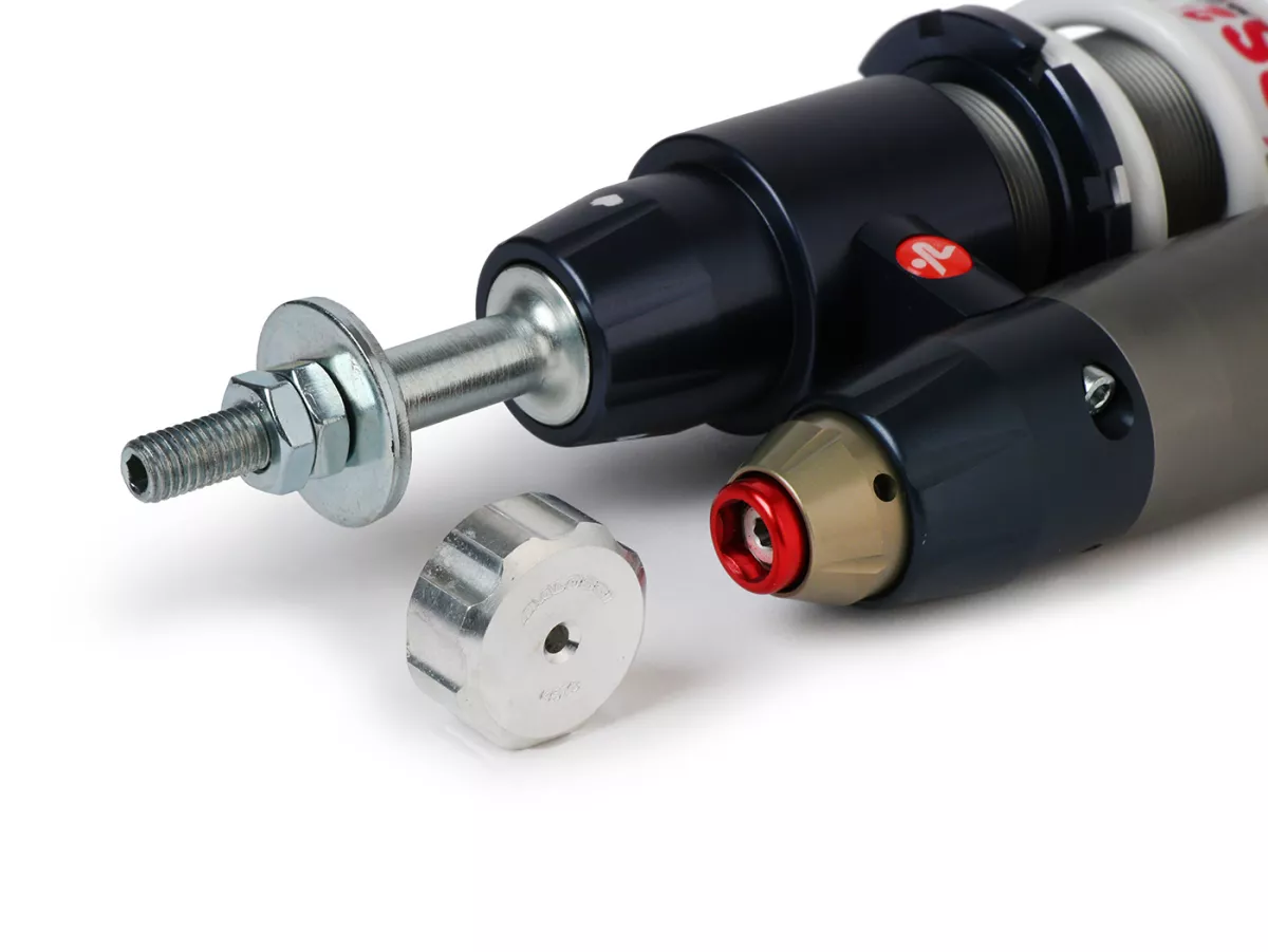 Rear shock absorber -MALOSSI- RS24/10-R, 333mm- Vespa ET2 50, S 50, Piaggio Quartz, ZIP SP, Sfera 50, Sfera80, Sfera RST 50, SKR 125, SKR150