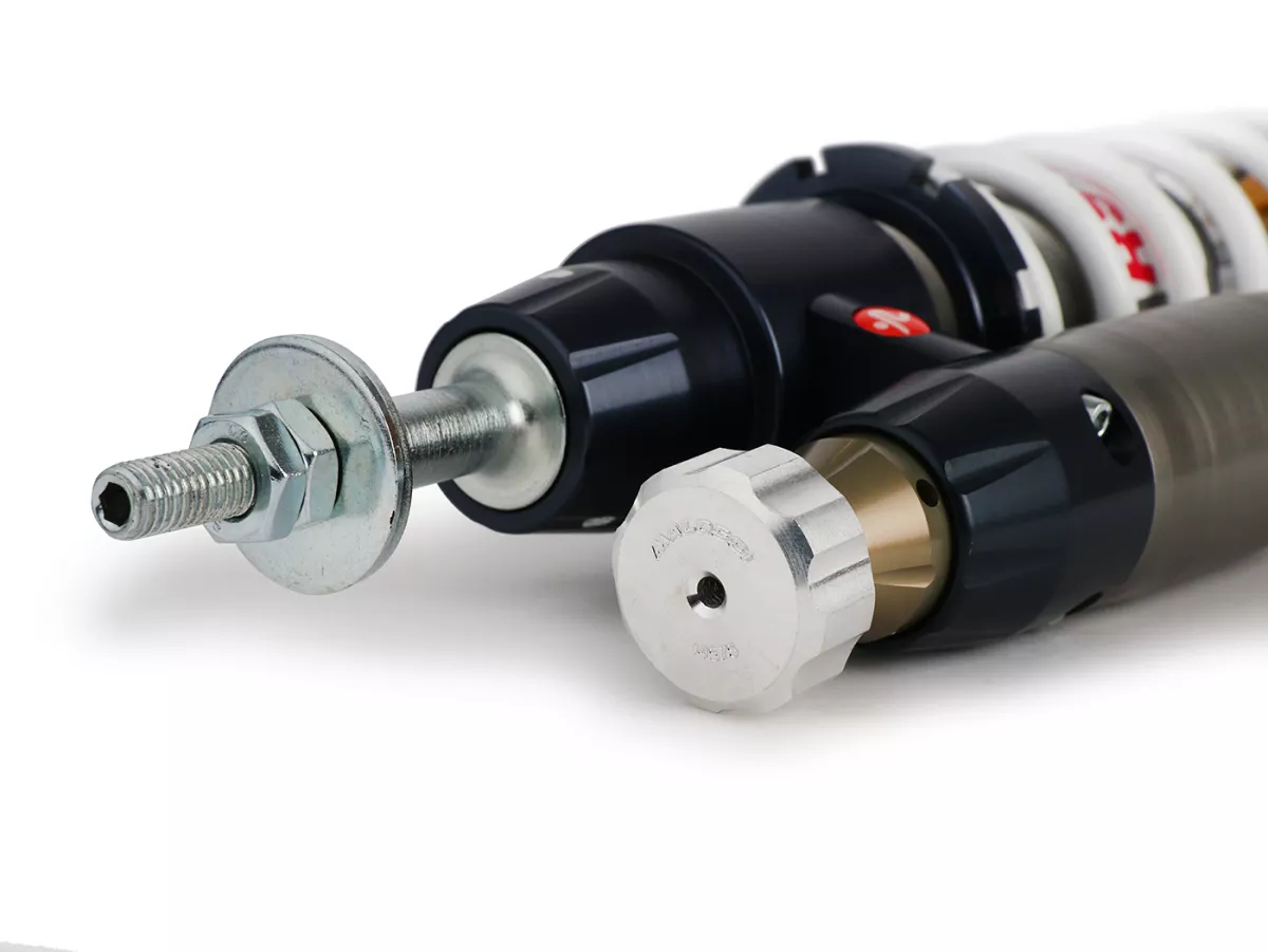 Rear shock absorber -MALOSSI- RS24/10-R, 333mm- Vespa ET2 50, S 50, Piaggio Quartz, ZIP SP, Sfera 50, Sfera80, Sfera RST 50, SKR 125, SKR150