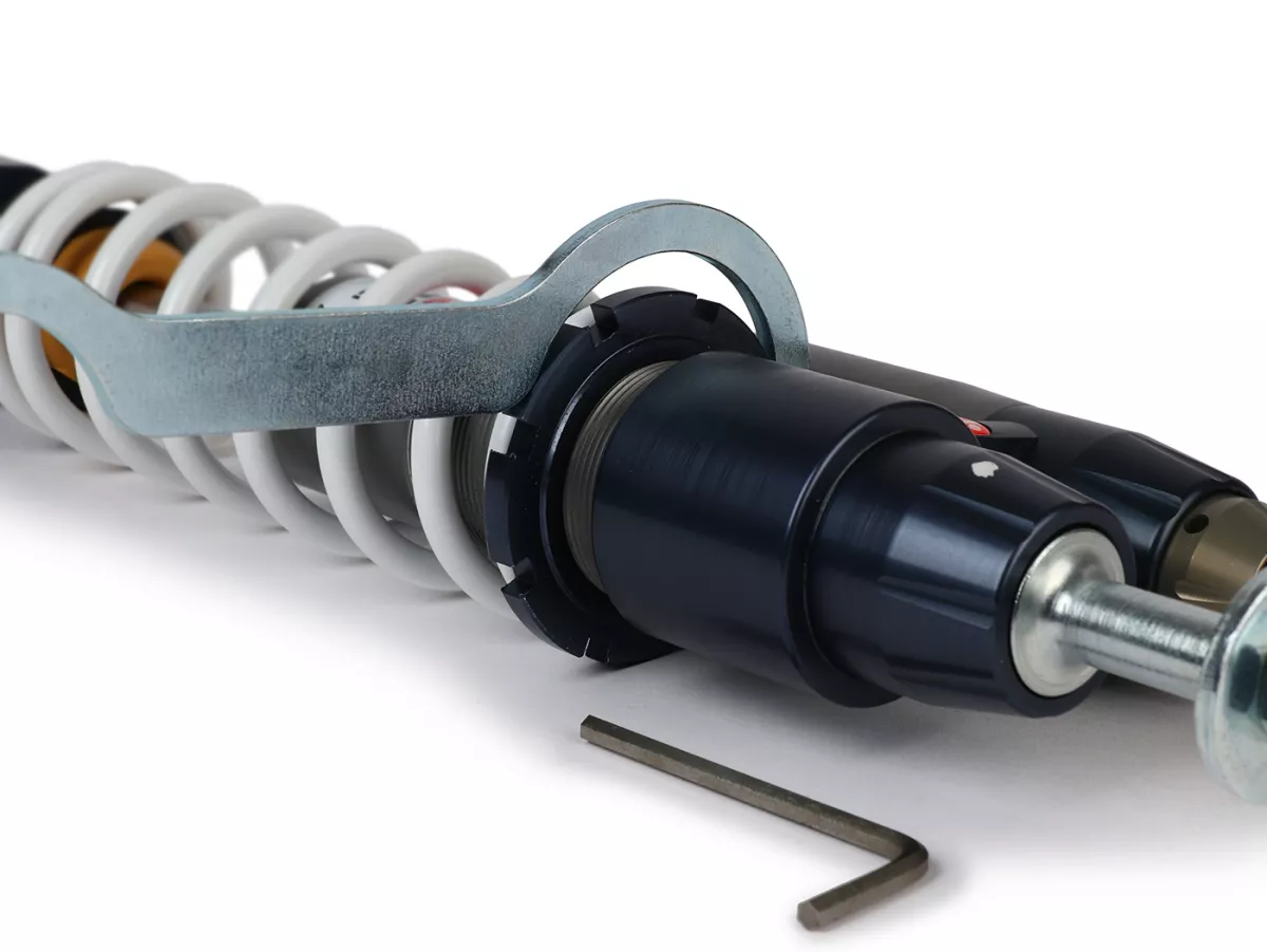 Rear shock absorber -MALOSSI- RS24/10-R, 333mm- Vespa ET2 50, S 50, Piaggio Quartz, ZIP SP, Sfera 50, Sfera80, Sfera RST 50, SKR 125, SKR150
