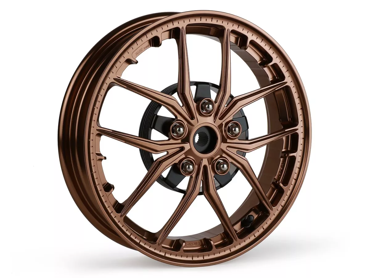 Jeu de jantes Magic MG-19 3.00-12 pouces, forgées, bronze pour Vespa GTS/GTS Super/GTV/GT 60/GT/GT L 125-310, Sprint/Primavera 125-150