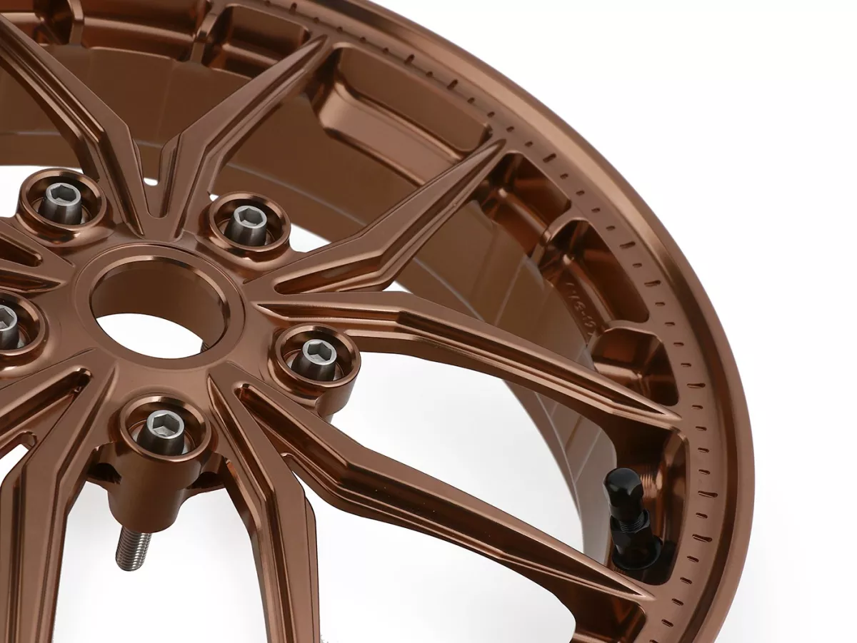 Jeu de jantes Magic MG-19 3.00-12 pouces, forgées, bronze pour Vespa GTS/GTS Super/GTV/GT 60/GT/GT L 125-310, Sprint/Primavera 125-150