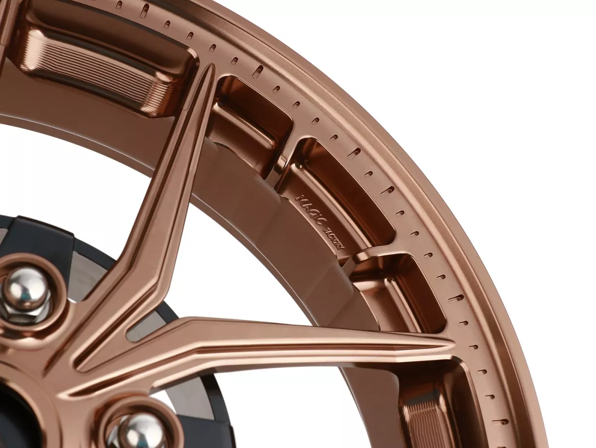 Jeu de jantes Magic MG-19 3.00-12 pouces, forgées, bronze pour Vespa GTS/GTS Super/GTV/GT 60/GT/GT L 125-310, Sprint/Primavera 125-150