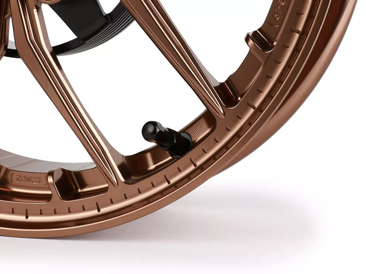 Jeu de jantes Magic MG-19 3.00-12 pouces, forgées, bronze pour Vespa GTS/GTS Super/GTV/GT 60/GT/GT L 125-310, Sprint/Primavera 125-150