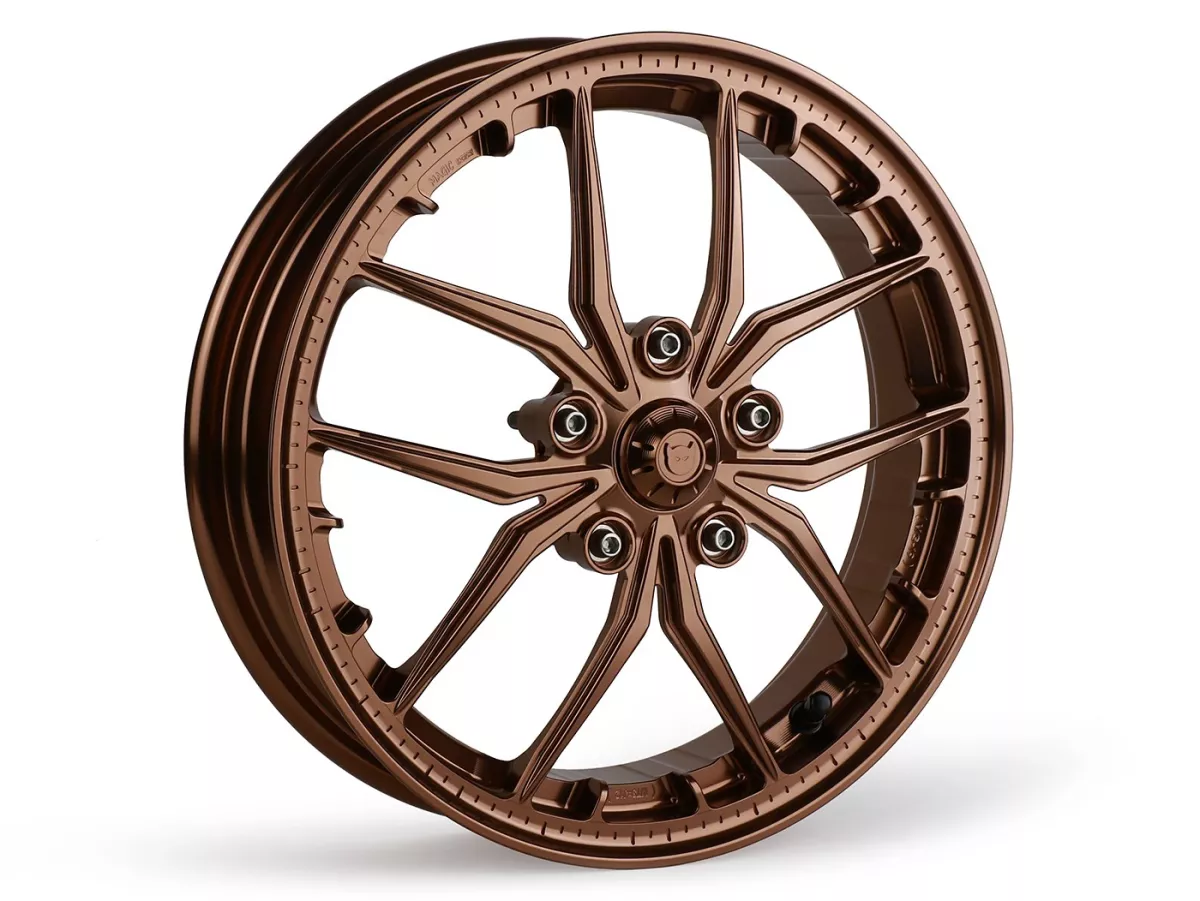 Jeu de jantes Magic MG-19 3.00-12 pouces, forgées, bronze pour Vespa GTS/GTS Super/GTV/GT 60/GT/GT L 125-310, Sprint/Primavera 125-150