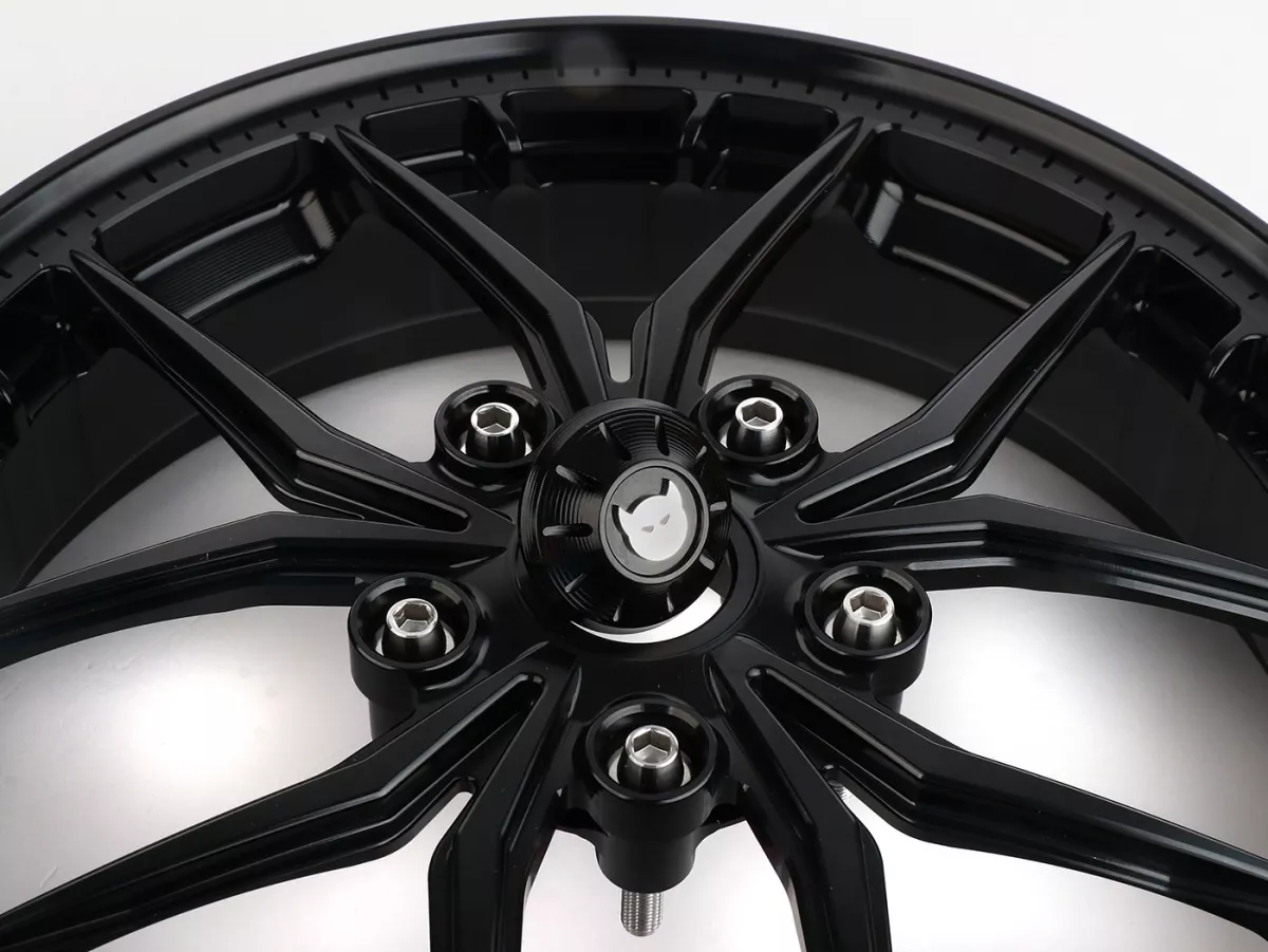 Set roda Magic MG-19 3.00-12 inci, tempa, hitam untuk Vespa GTS/GTS Super/GTV/GT 60/GT/GT L 125-310, Sprint/Primavera 125-150