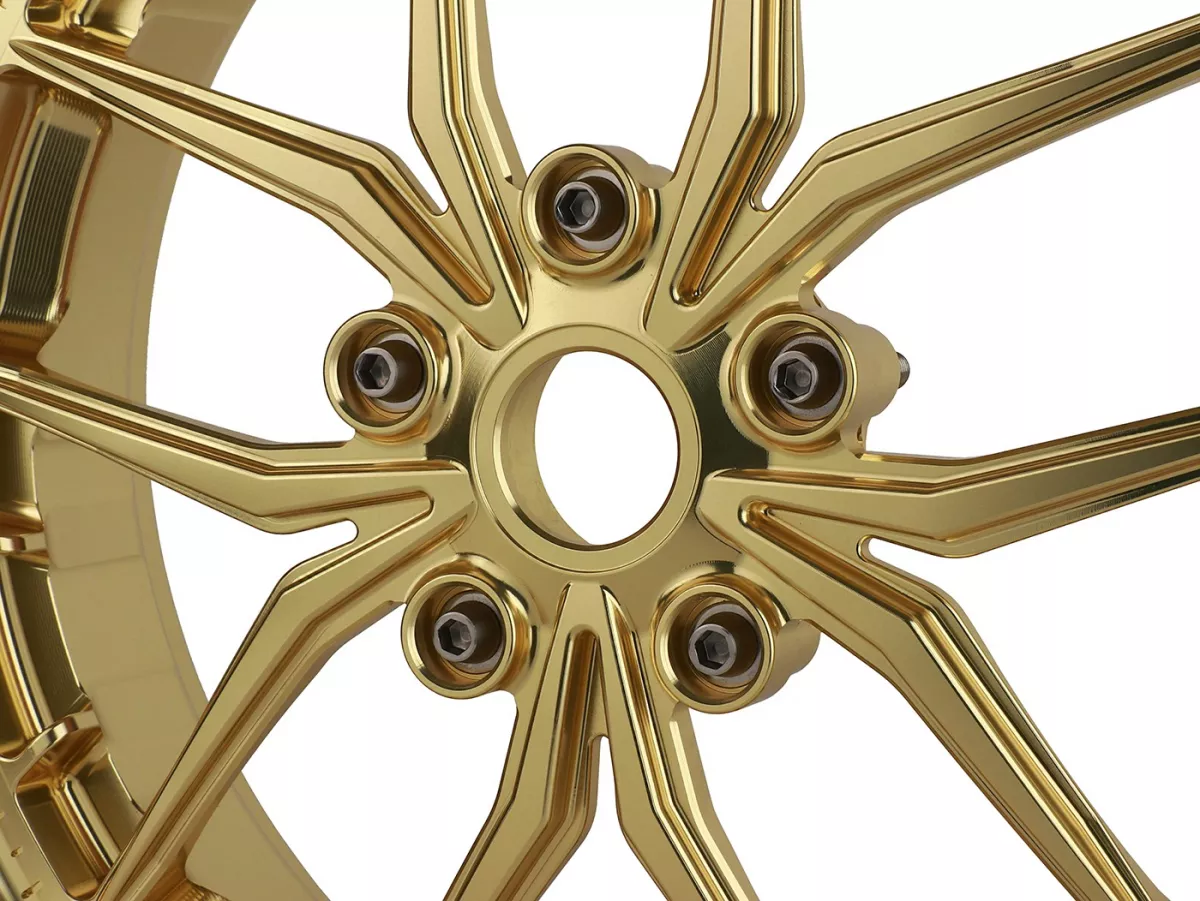 Wheel set Magic MG-19 3.00-12 inch, forged, gold for Vespa GTS/GTS Super/GTV/GT 60/GT/GT L 125-310, Sprint/Primavera 125-150