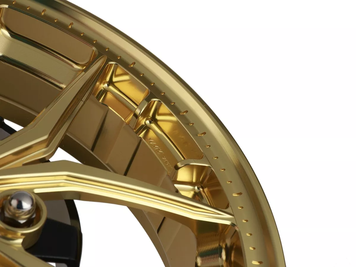 Wheel set Magic MG-19 3.00-12 inch, forged, gold for Vespa GTS/GTS Super/GTV/GT 60/GT/GT L 125-310, Sprint/Primavera 125-150