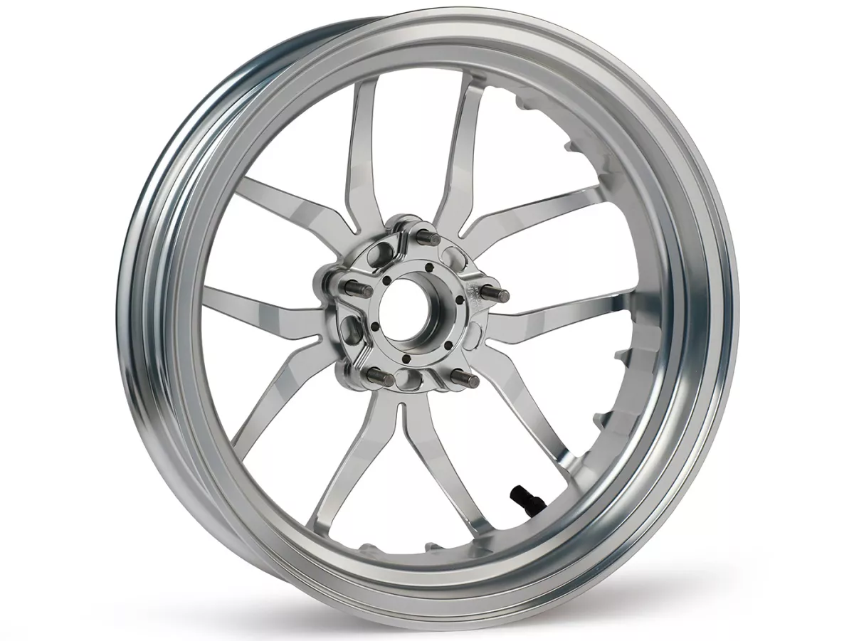 Juego de ruedas Magic MG-19 3,00-12 pulgadas, forjadas, plata para Vespa GTS/GTS Super/GTV/GT 60/GT/GT L 125-310, Sprint/Primavera 125-150