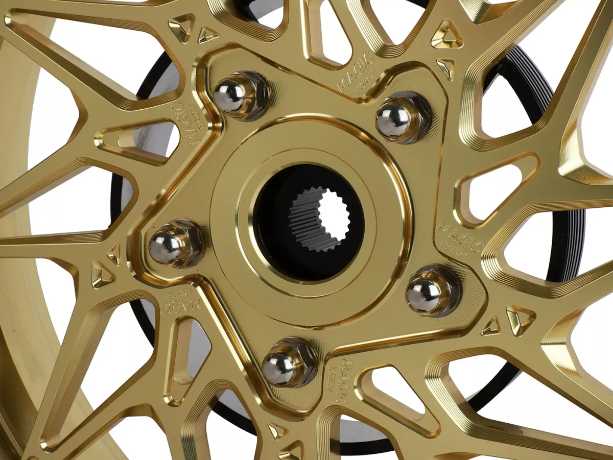 Hjulsats Magic MG-20 3,00-12 tum, smidd, guld till Vespa GTS/GTS Super/GTV/GT 60/GT/GT L 125-310, Sprint/Primavera 125-150