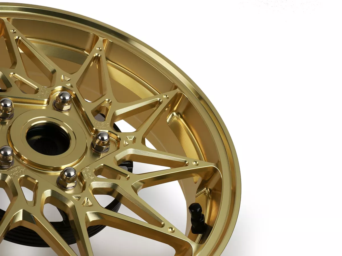 Hjulsats Magic MG-20 3,00-12 tum, smidd, guld till Vespa GTS/GTS Super/GTV/GT 60/GT/GT L 125-310, Sprint/Primavera 125-150