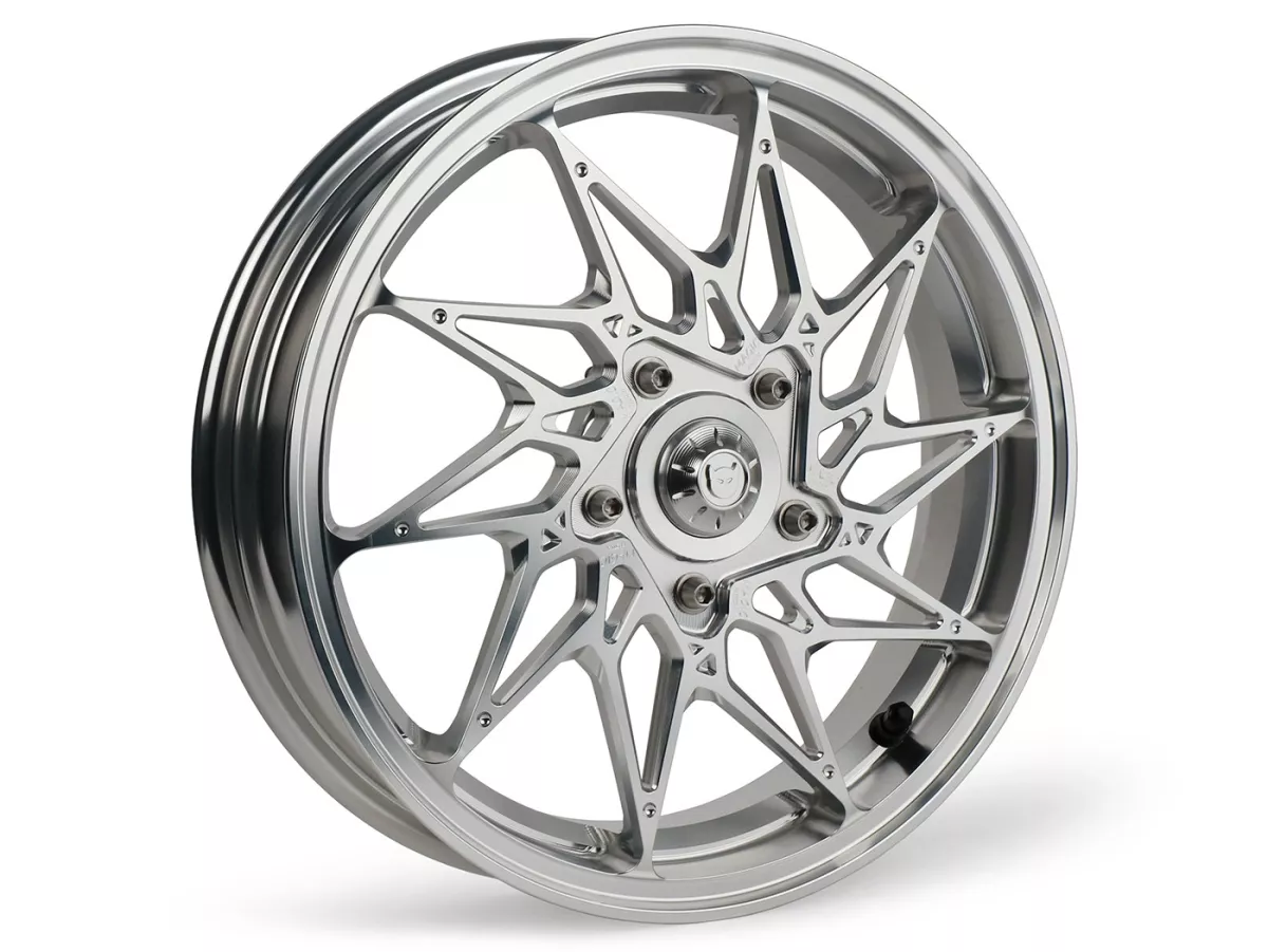Juego de ruedas Magic MG-20 3,00-12 pulgadas, forjadas, plata para Vespa GTS/GTS Super/GTV/GT 60/GT/GT L 125-310, Sprint/Primavera 125-150