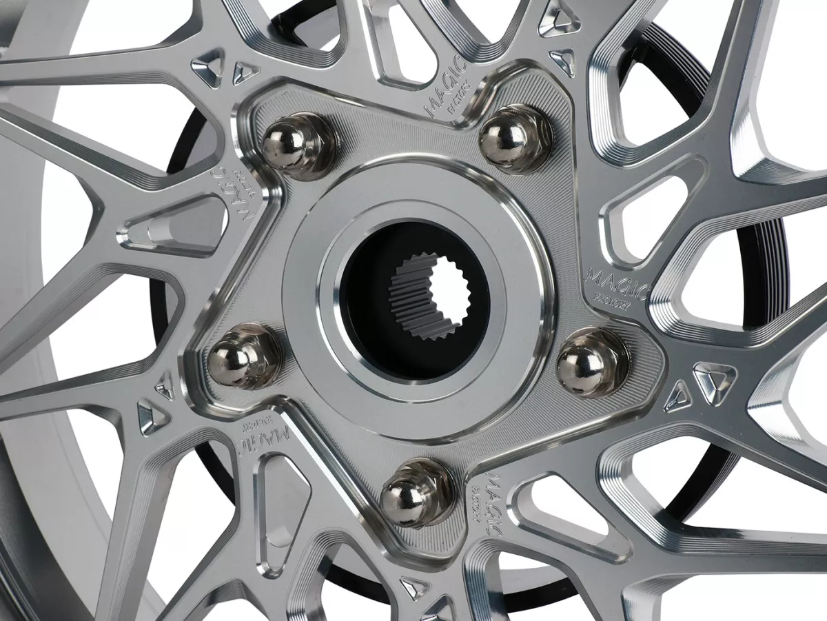 Juego de ruedas Magic MG-20 3,00-12 pulgadas, forjadas, plata para Vespa GTS/GTS Super/GTV/GT 60/GT/GT L 125-310, Sprint/Primavera 125-150