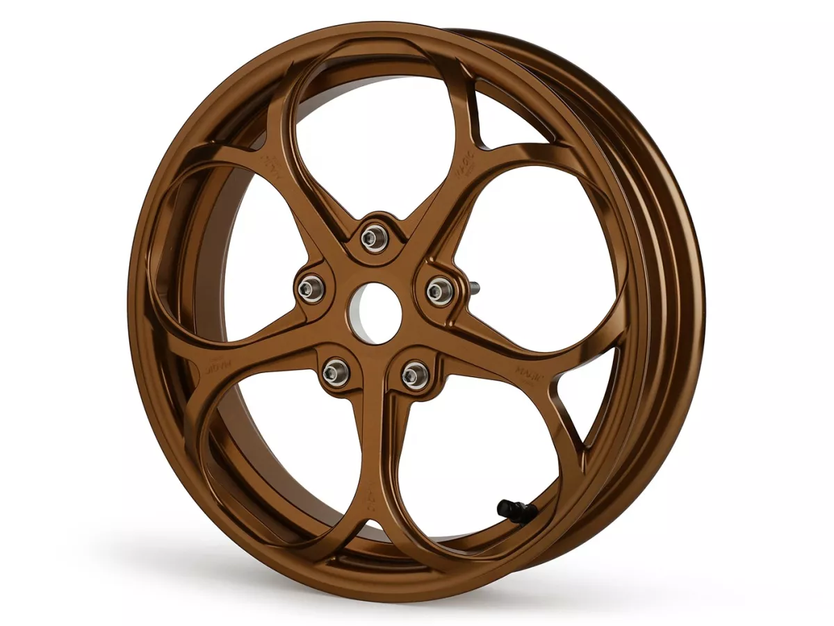 Wheel set Magic MG-21 3.00-12 inch, forged, bronze for Vespa GTS/GTS Super/GTV/GT 60/GT/GT L 125-310, Sprint/Primavera 125-150