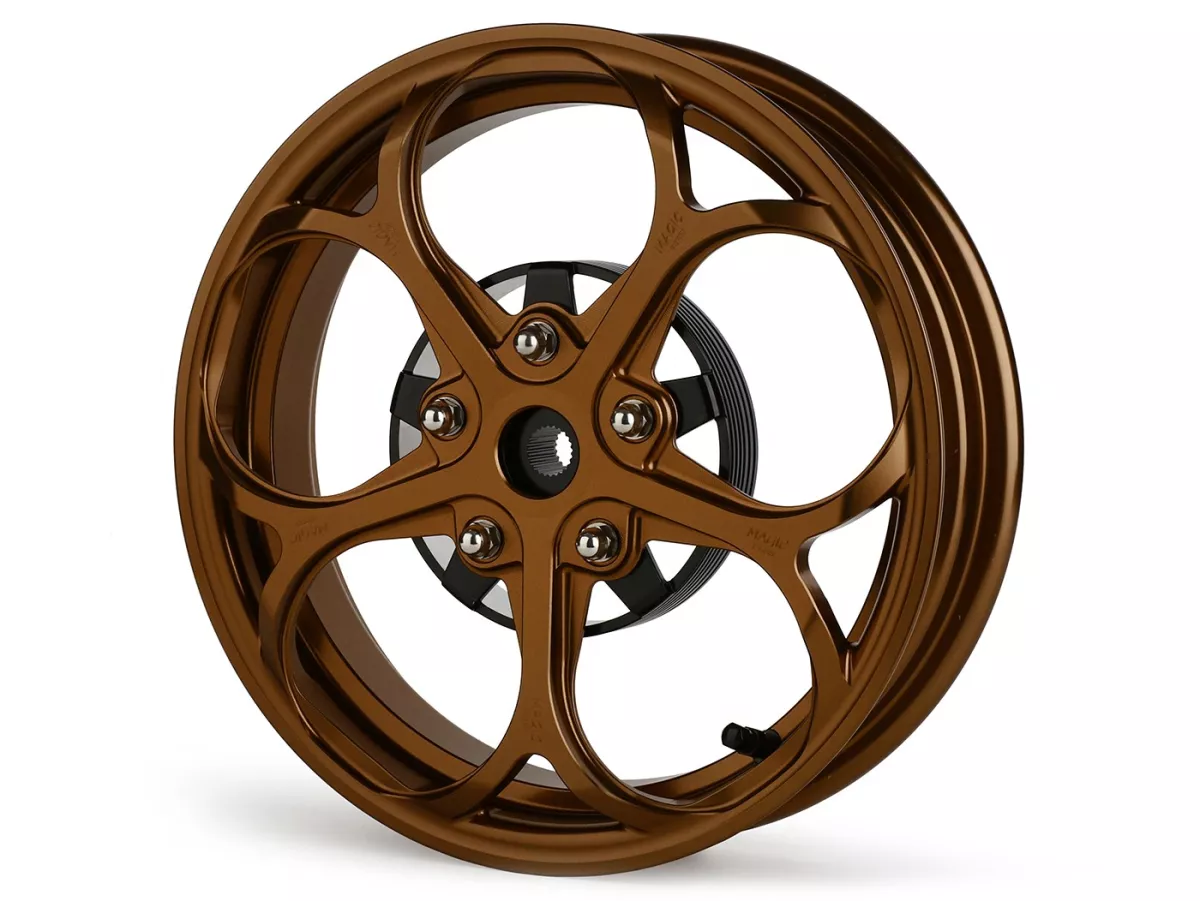 Wheel set Magic MG-21 3.00-12 inch, forged, bronze for Vespa GTS/GTS Super/GTV/GT 60/GT/GT L 125-310, Sprint/Primavera 125-150