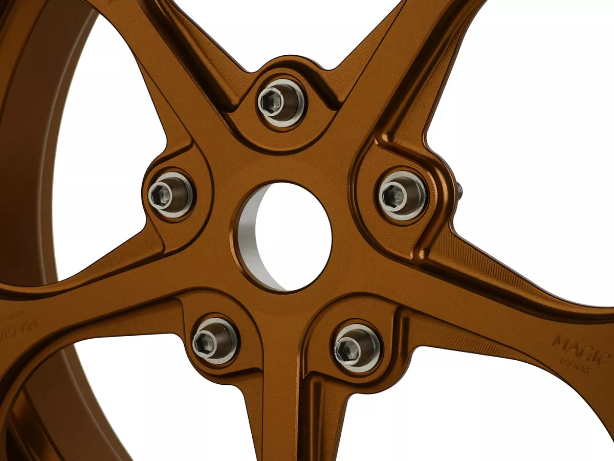 Wheel set Magic MG-21 3.00-12 inch, forged, bronze for Vespa GTS/GTS Super/GTV/GT 60/GT/GT L 125-310, Sprint/Primavera 125-150