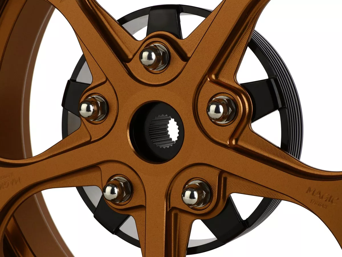 Wheel set Magic MG-21 3.00-12 inch, forged, bronze for Vespa GTS/GTS Super/GTV/GT 60/GT/GT L 125-310, Sprint/Primavera 125-150