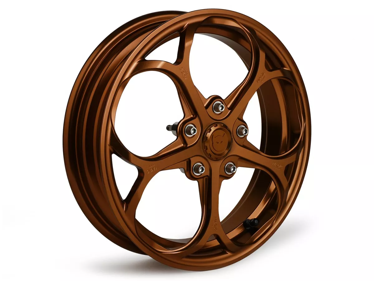 Wheel set Magic MG-21 3.00-12 inch, forged, bronze for Vespa GTS/GTS Super/GTV/GT 60/GT/GT L 125-310, Sprint/Primavera 125-150