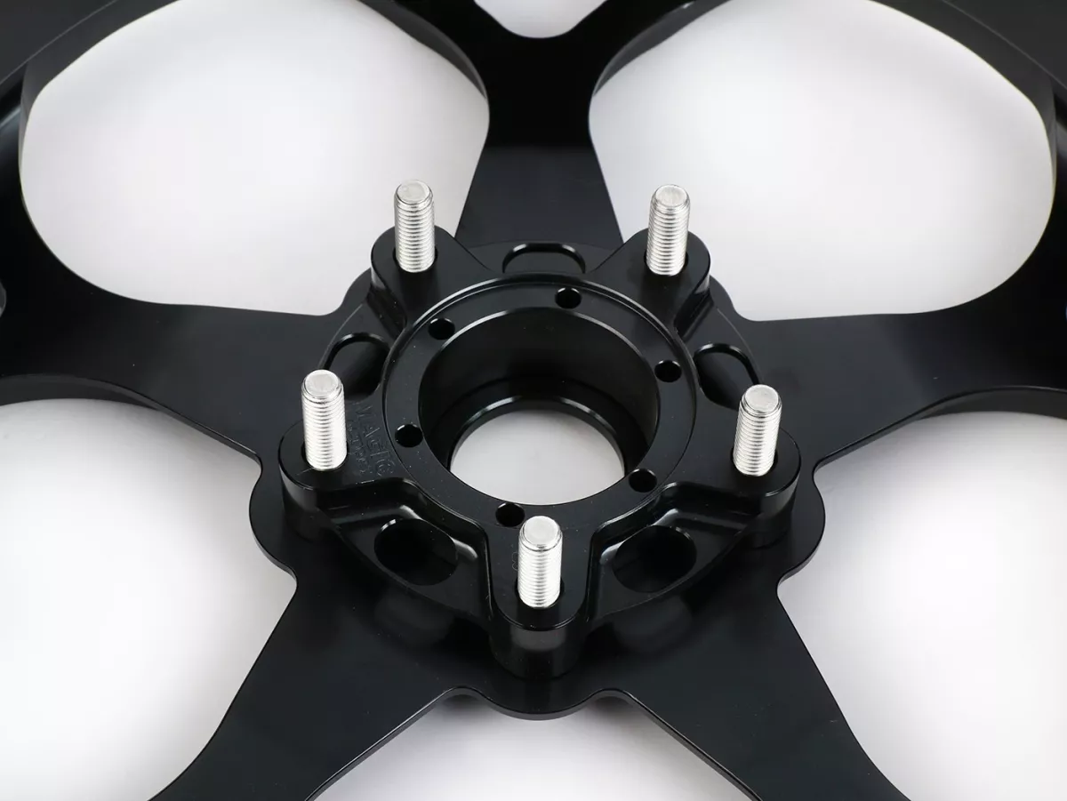 Set roda Magic MG-21 3.00-12 inci, tempa, hitam untuk Vespa GTS/GTS Super/GTV/GT 60/GT/GT L 125-310, Sprint/Primavera 125-150