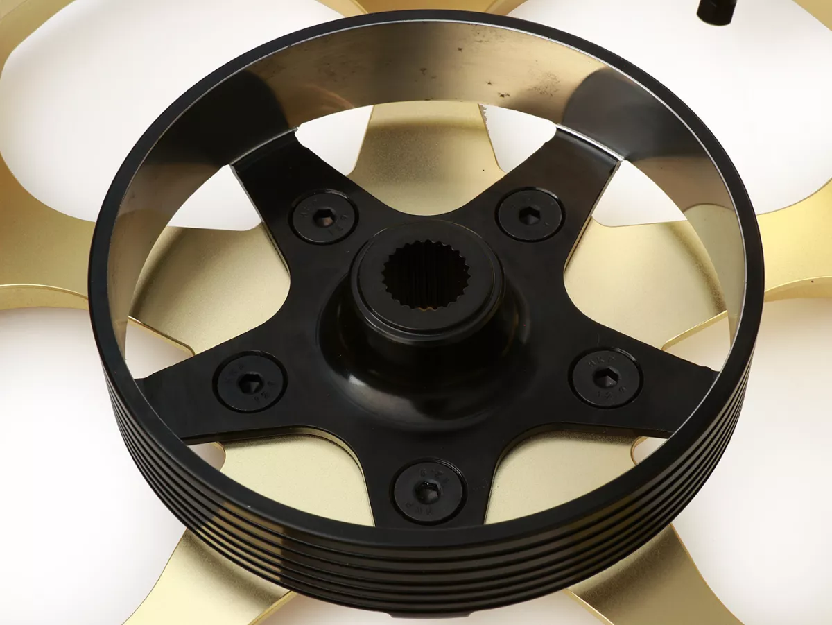 Wheel set Magic MG-21 3.00-12 inch, forged, gold for Vespa GTS/GTS Super/GTV/GT 60/GT/GT L 125-310, Sprint/Primavera 125-150