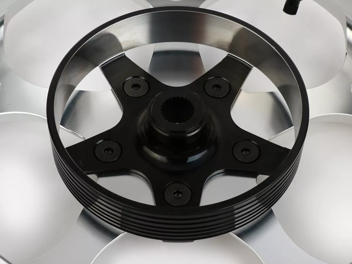 Set roda Magic MG-21 3.00-12 inci, ditempa, perak untuk Vespa GTS/GTS Super/GTV/GT 60/GT/GT L 125-310, Sprint/Primavera 125-150