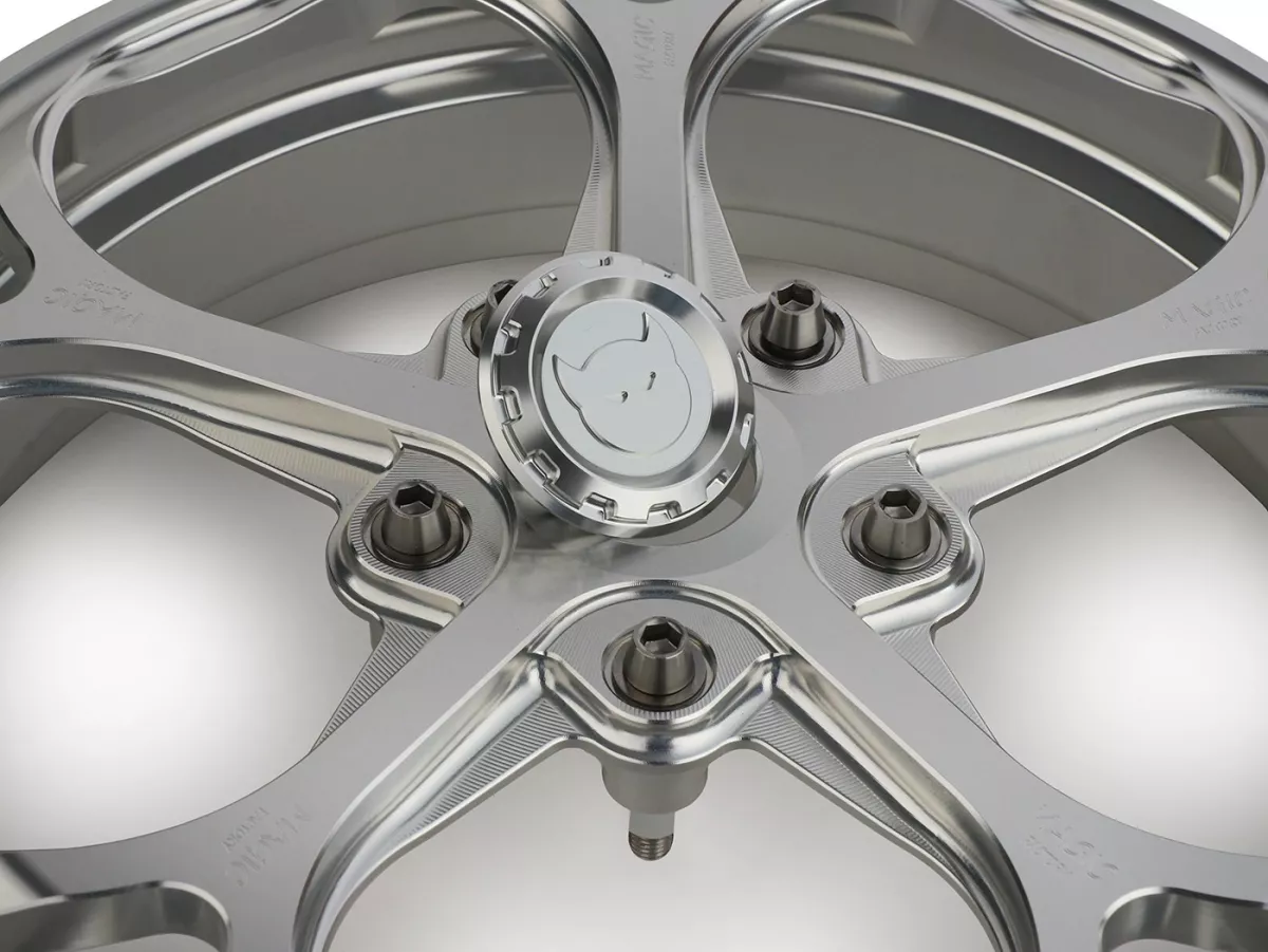 Set roda Magic MG-21 3.00-12 inci, ditempa, perak untuk Vespa GTS/GTS Super/GTV/GT 60/GT/GT L 125-310, Sprint/Primavera 125-150