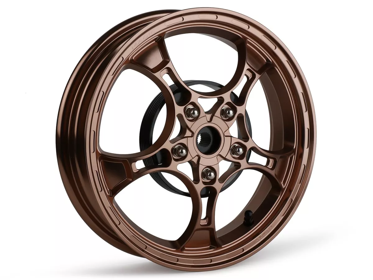 Felgen-Set Magic MG-26 3.00-12 Zoll, geschmiedet, bronze für Vespa GTS/GTS Super/GTV/GT 60/GT/GT L 125-310, Sprint/Primavera 125-150
