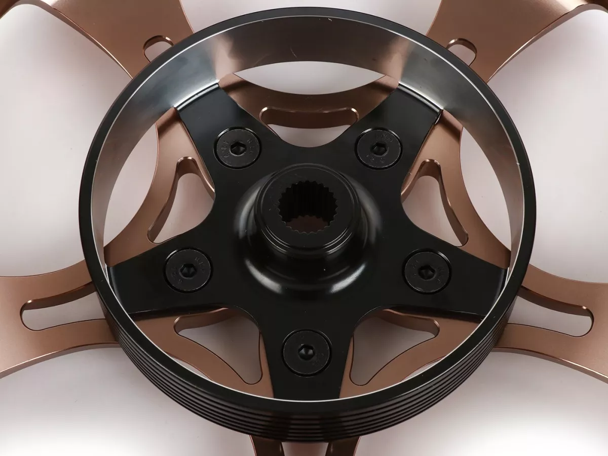 Felgen-Set Magic MG-26 3.00-12 Zoll, geschmiedet, bronze für Vespa GTS/GTS Super/GTV/GT 60/GT/GT L 125-310, Sprint/Primavera 125-150