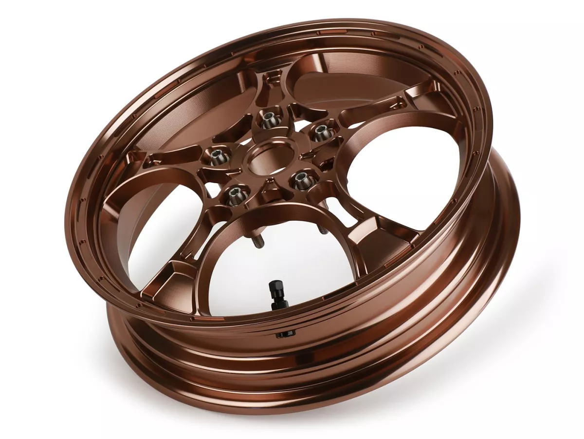 Felgen-Set Magic MG-26 3.00-12 Zoll, geschmiedet, bronze für Vespa GTS/GTS Super/GTV/GT 60/GT/GT L 125-310, Sprint/Primavera 125-150