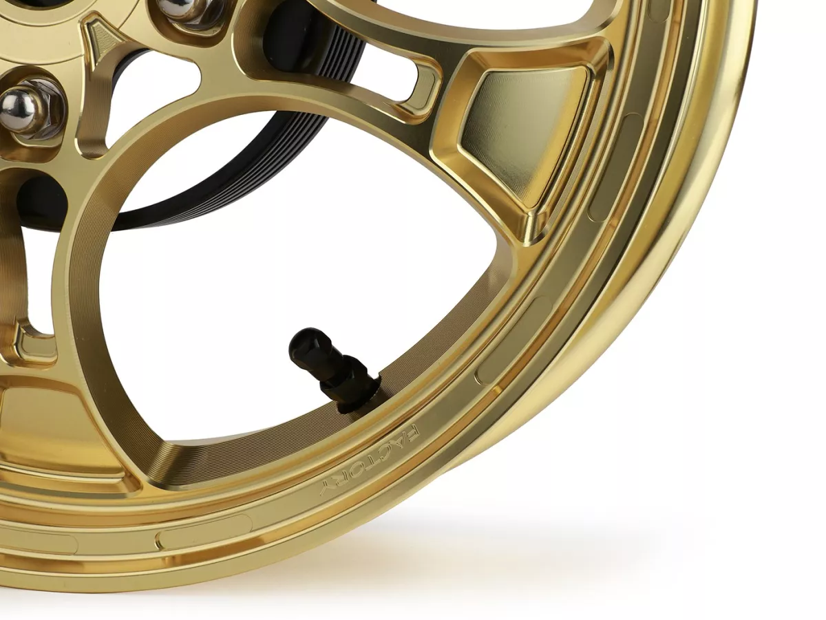 Felgen-Set Magic MG-26 3.00-12 Zoll, geschmiedet, golden für Vespa GTS/GTS Super/GTV/GT 60/GT/GT L 125-310, Sprint/Primavera 125-150