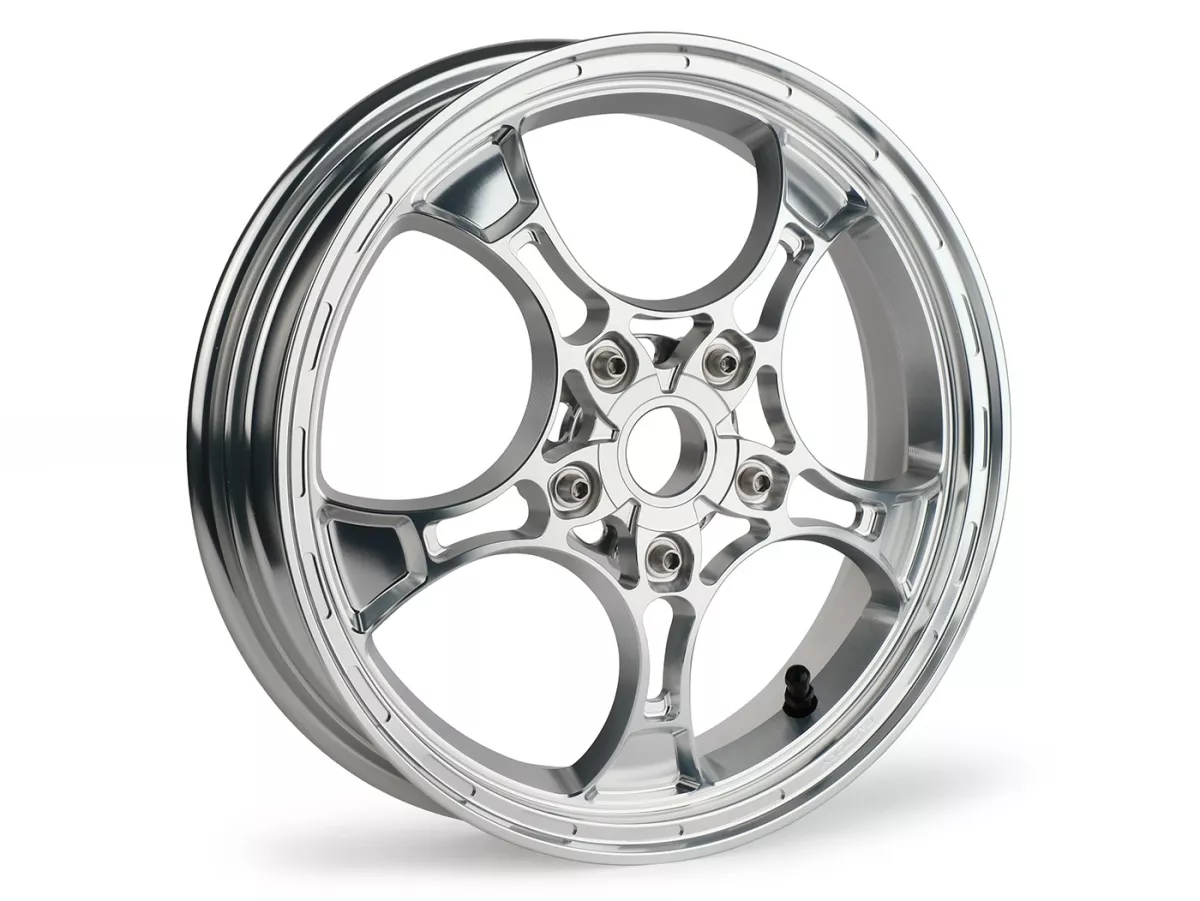 Felgen-Set Magic MG-26 3.00-12 Zoll, geschmiedet, silbern für Vespa GTS/GTS Super/GTV/GT 60/GT/GT L 125-310, Sprint/Primavera 125-150