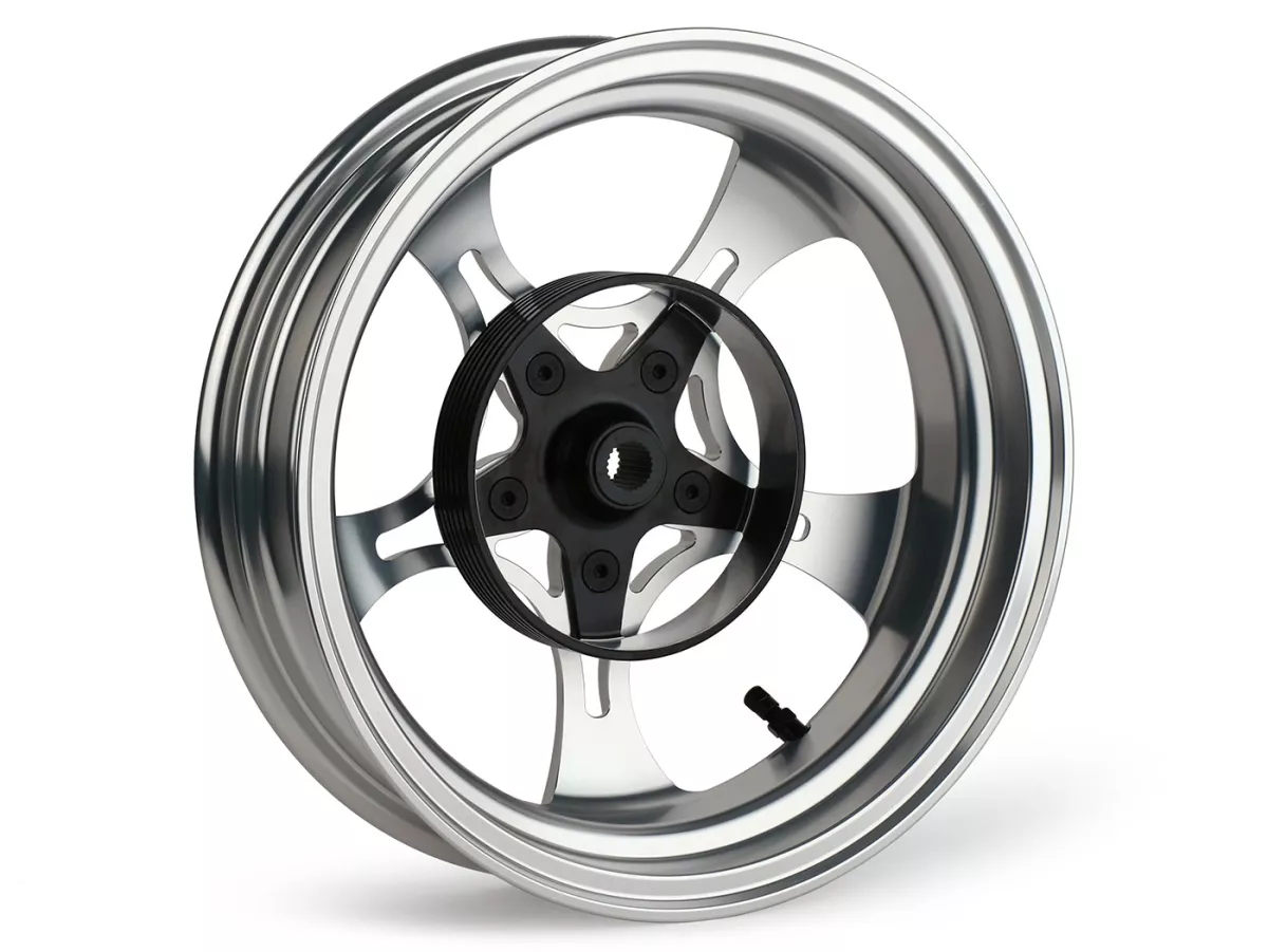 Felgen-Set Magic MG-26 3.00-12 Zoll, geschmiedet, silbern für Vespa GTS/GTS Super/GTV/GT 60/GT/GT L 125-310, Sprint/Primavera 125-150