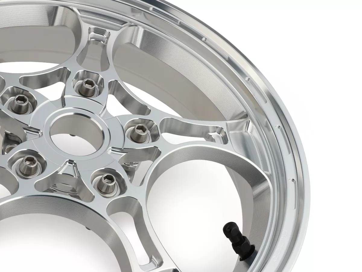 Felgen-Set Magic MG-26 3.00-12 Zoll, geschmiedet, silbern für Vespa GTS/GTS Super/GTV/GT 60/GT/GT L 125-310, Sprint/Primavera 125-150