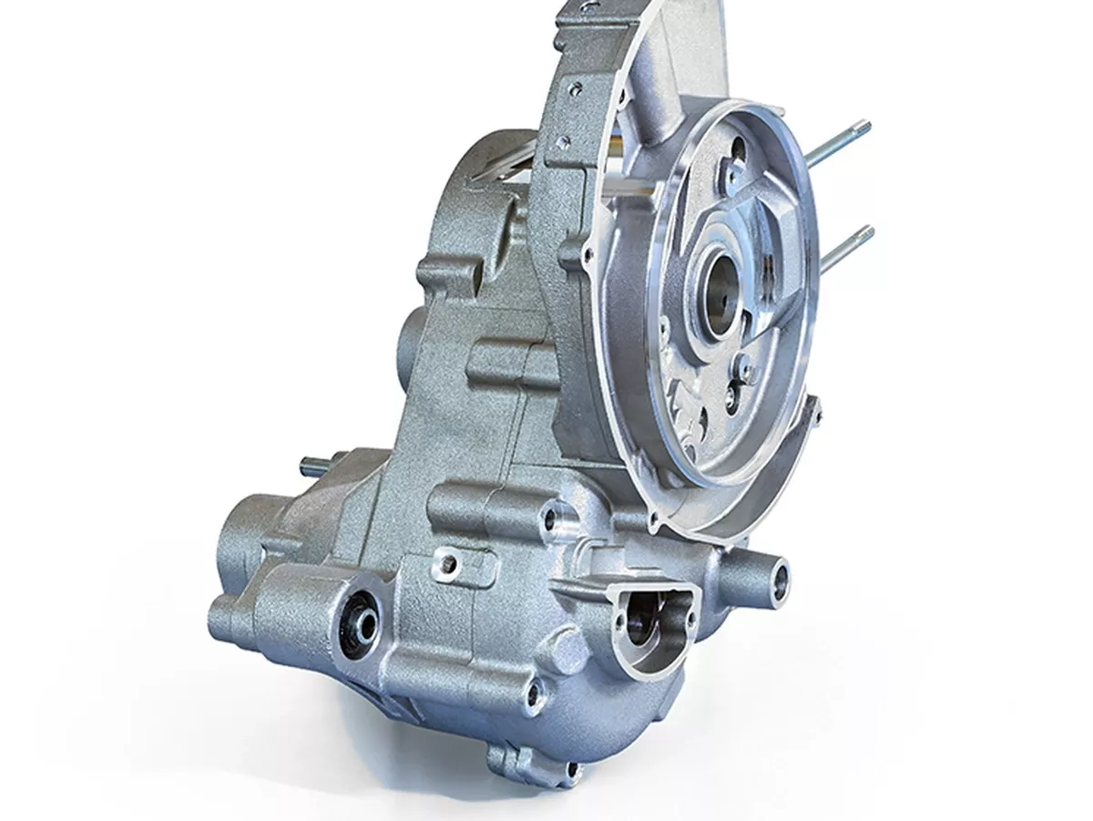 Motorhus – POLINI membraninsug – Vespa PX125/150 Elestart, Motovespa PX125 Iris (99M), PX150 Iris (75M), 125 CL (9CL), 150 CL (9NC) – kan användas som ersättning för det ursprungliga Piaggio-motorhuset