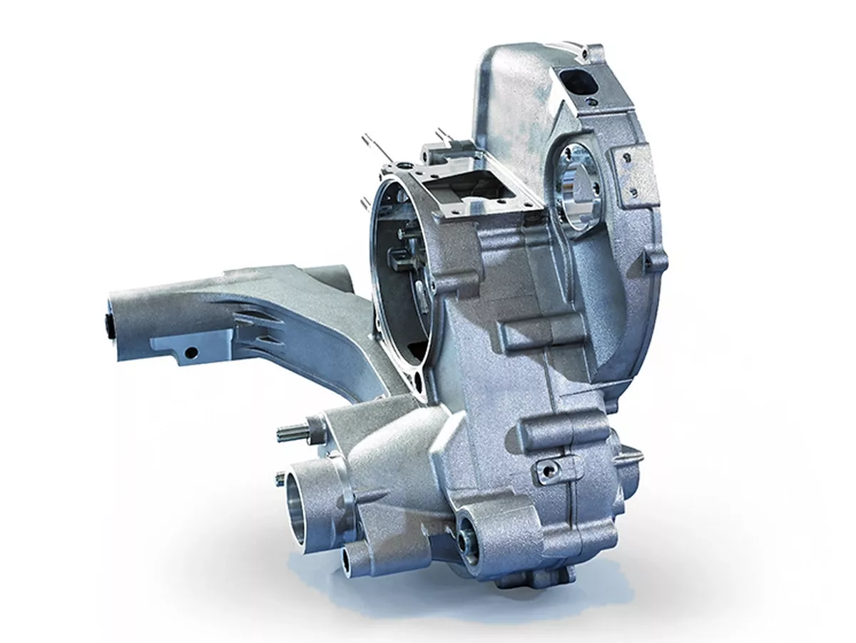 Carter moteur -POLINI admission à membrane- Vespa PX200 Elestart, Motovespa PX200 Iris, DN200, TX200 - utilisable comme remplacement du carter moteur original Piaggio