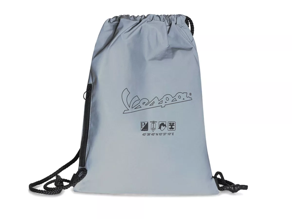 Vespa ryggsäck gympapåse grå