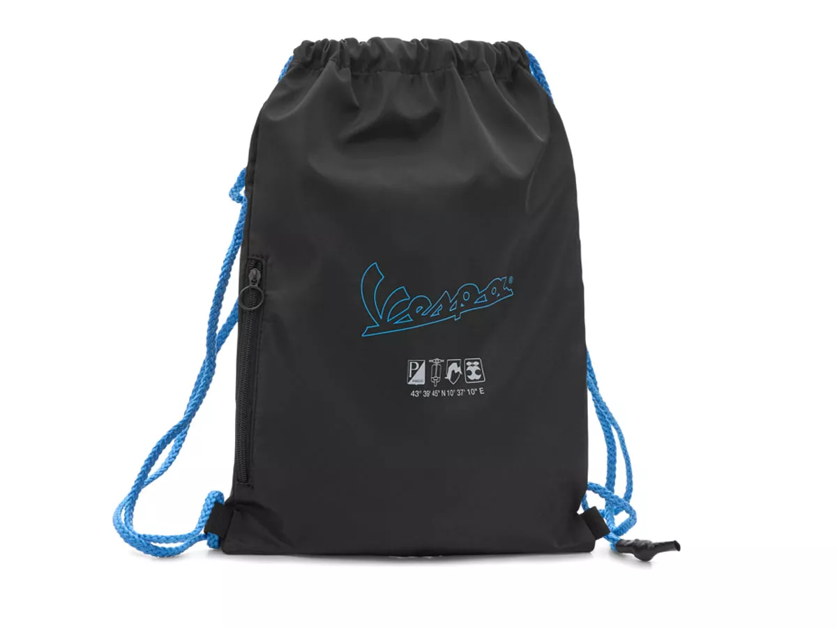 Vespa ryggsäck gympapåse svart