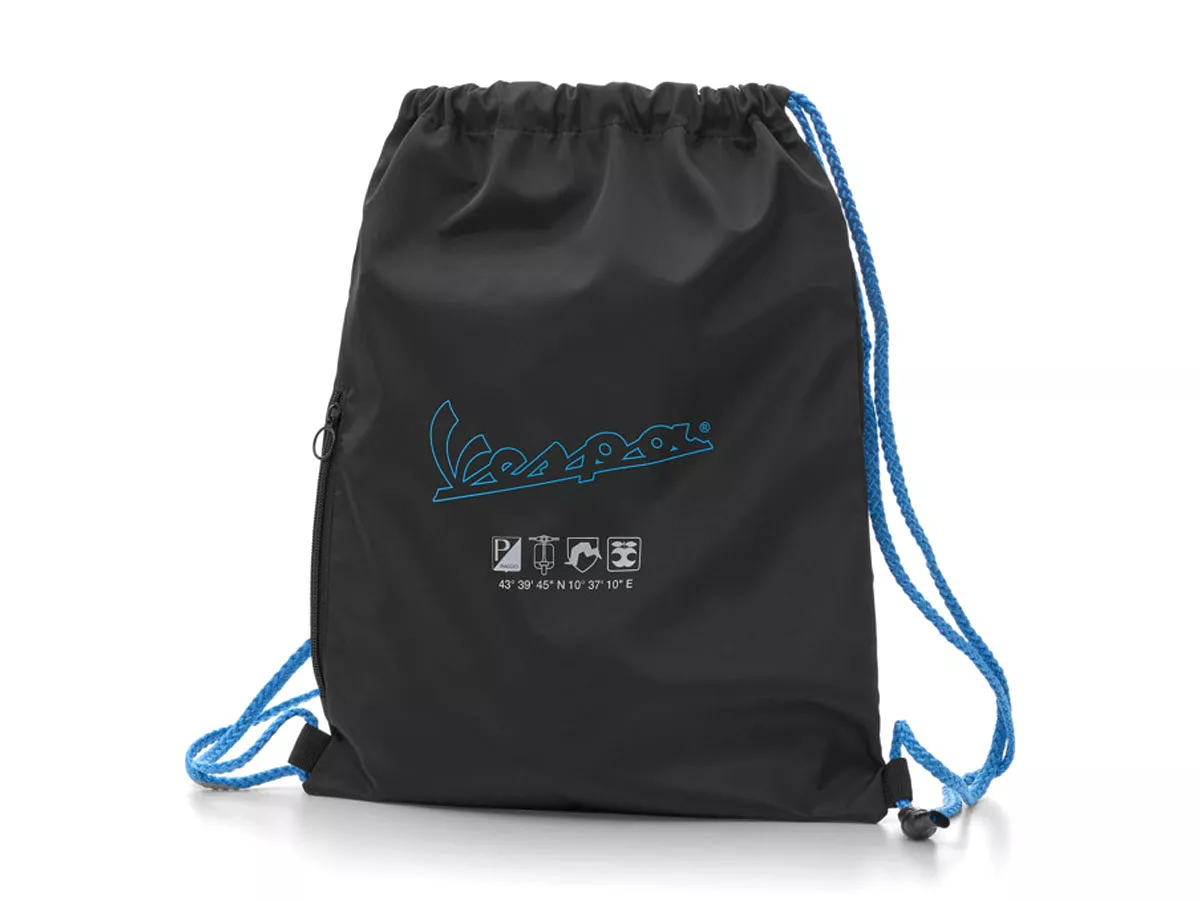 Vespa ryggsäck gympapåse svart