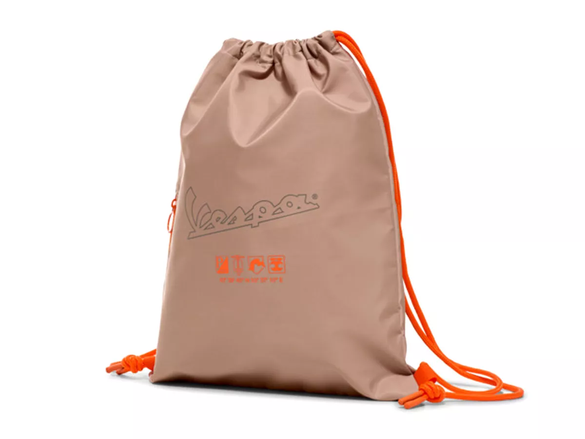 Vespa ryggsäck gympapåse beige