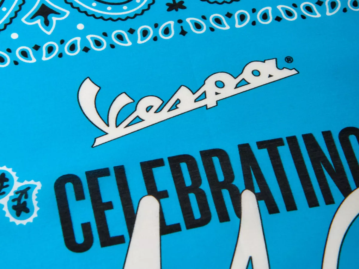 Vespa bandana 140 anni Piaggio blu