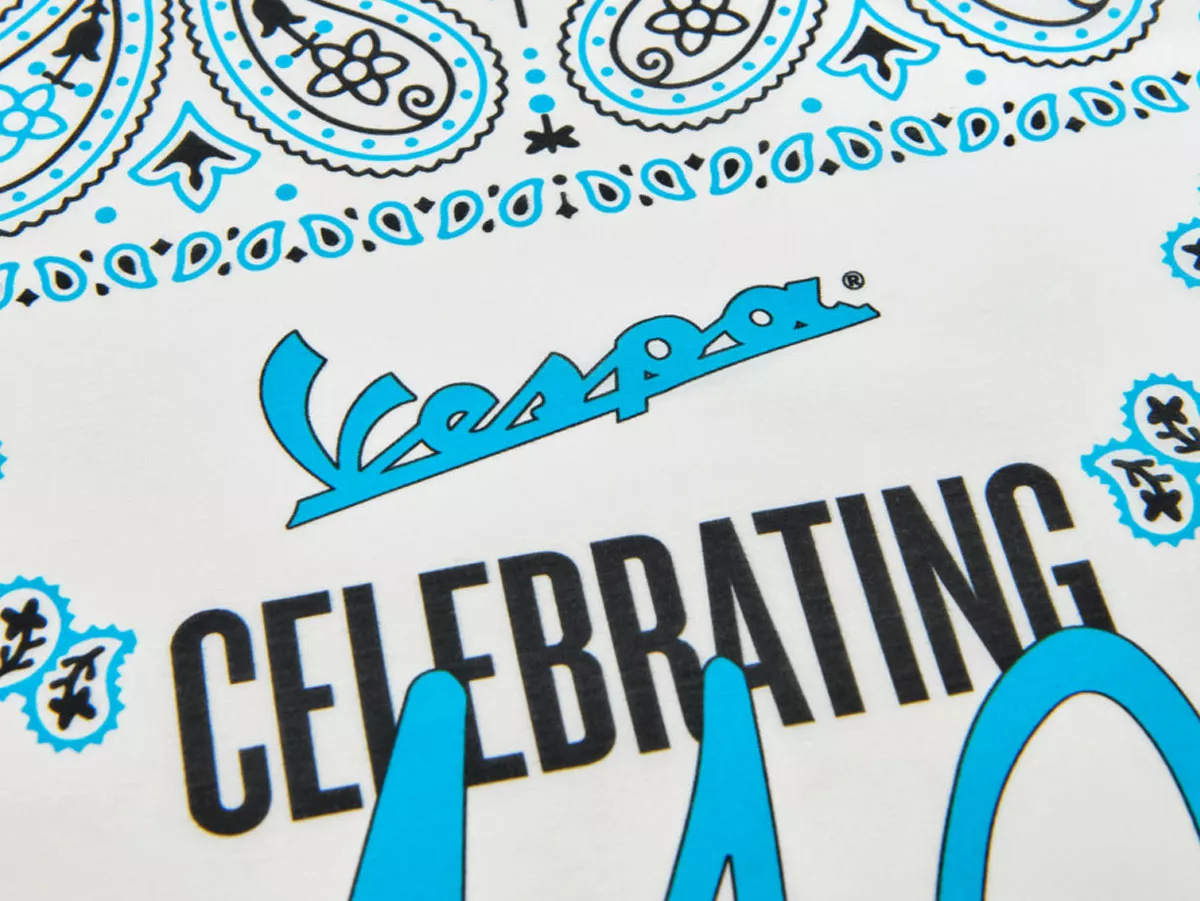 Vespa bandana 140 anni Piaggio bianco