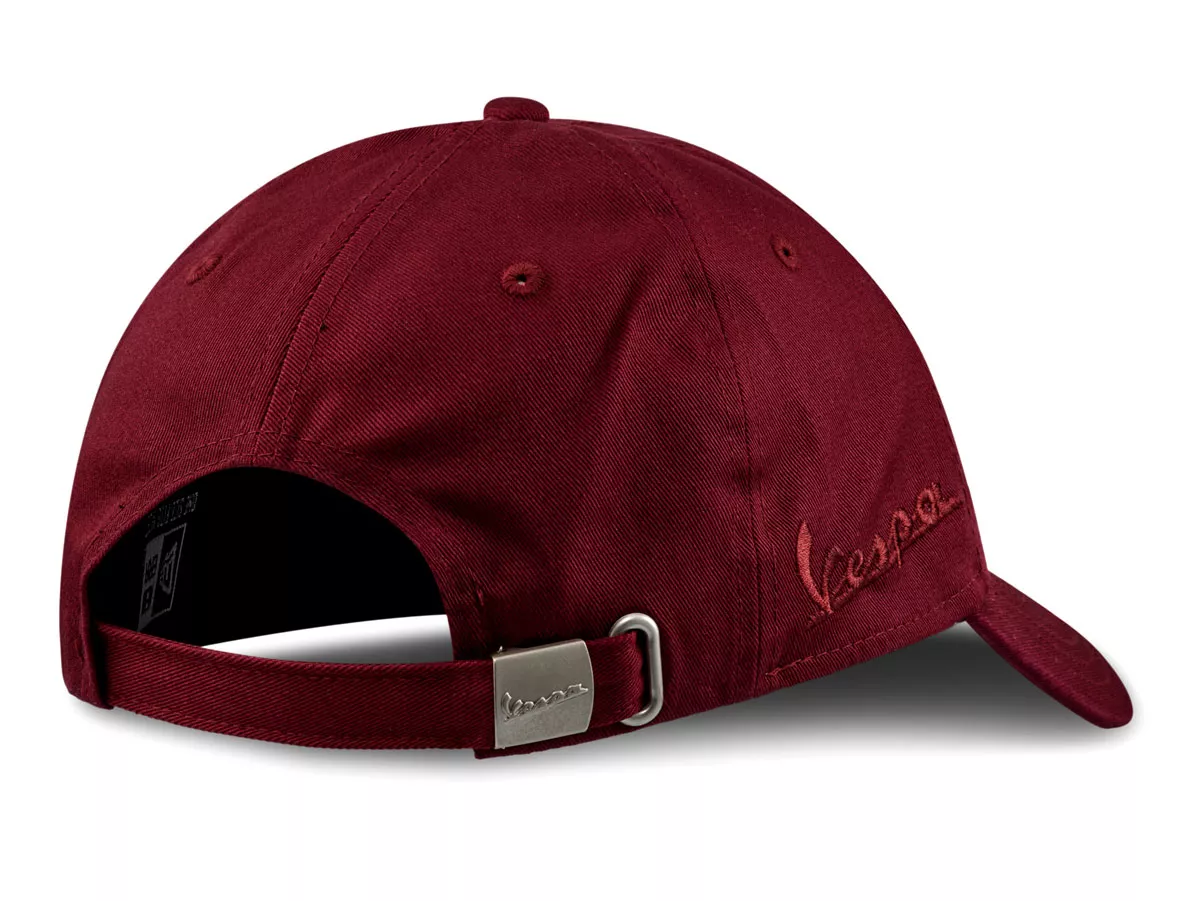 Gorra de béisbol Vespa Glitter, New Era 9Forty® Rojo burdeos