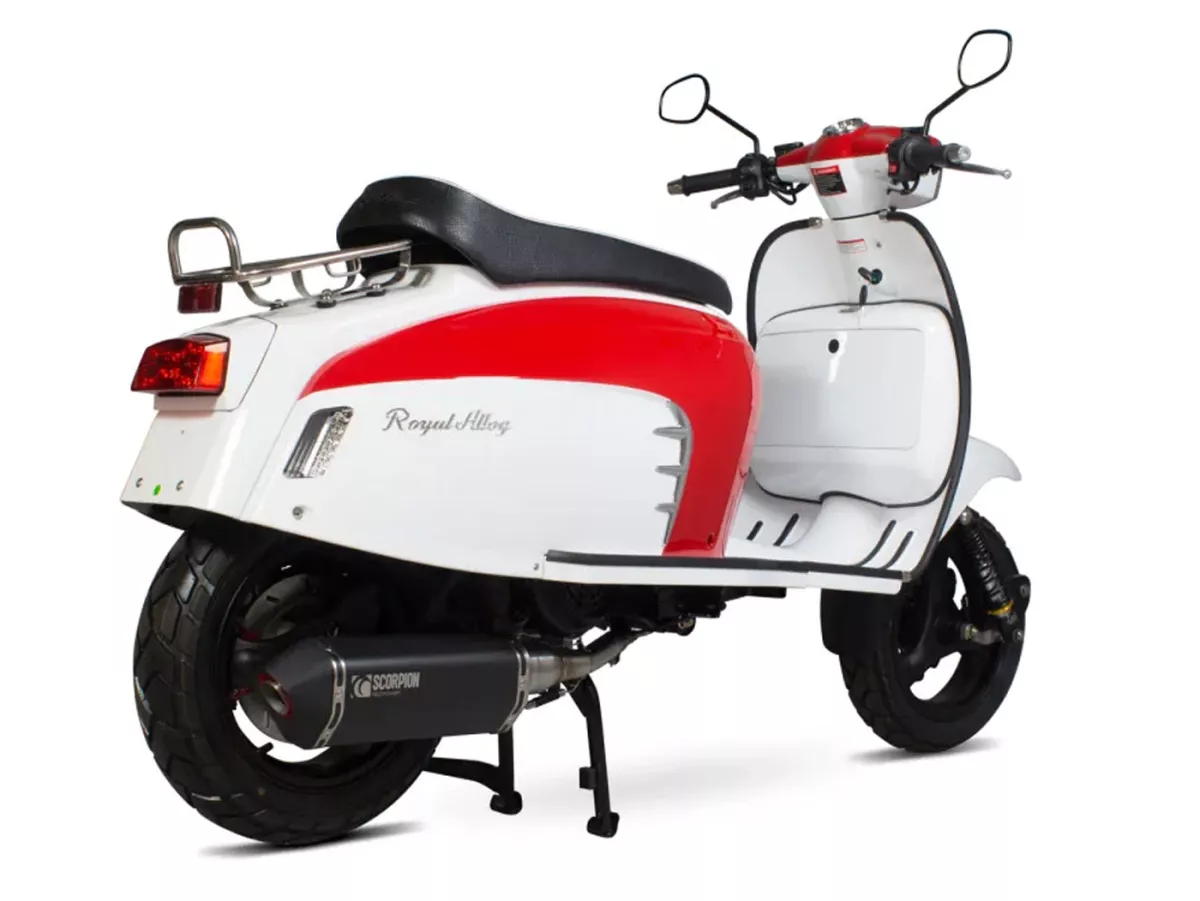 Exhaust -SCORPION- Serket Parallel - Royal Alloy GT 125 AC, GP 125 AC - black coated