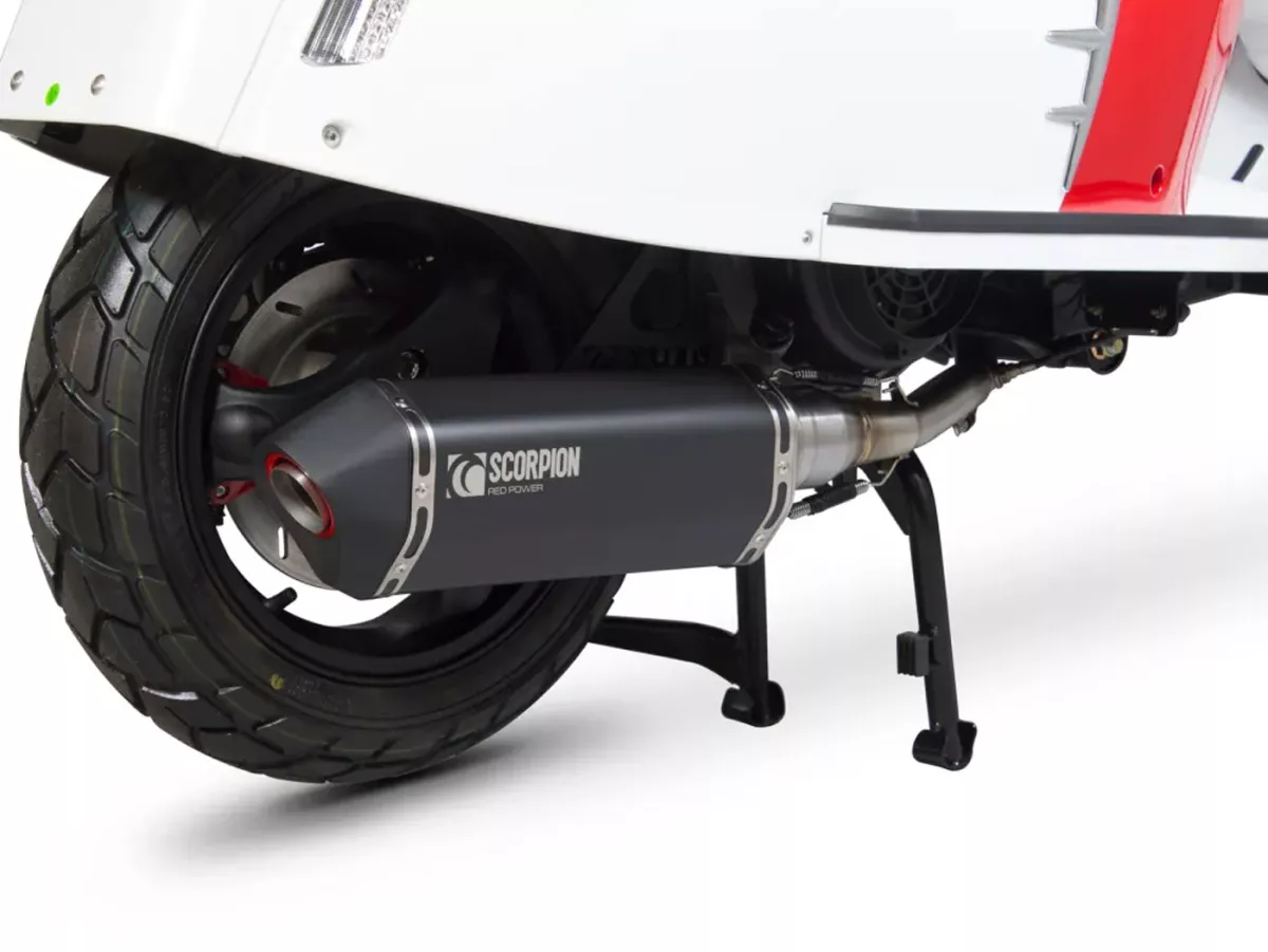 Exhaust -SCORPION- Serket Parallel - Royal Alloy GT 125 AC, GP 125 AC - black coated